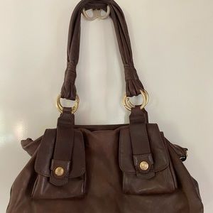 LEATHER SHOULDER HANDBAG MADE IN ITALY by GENRICO Co